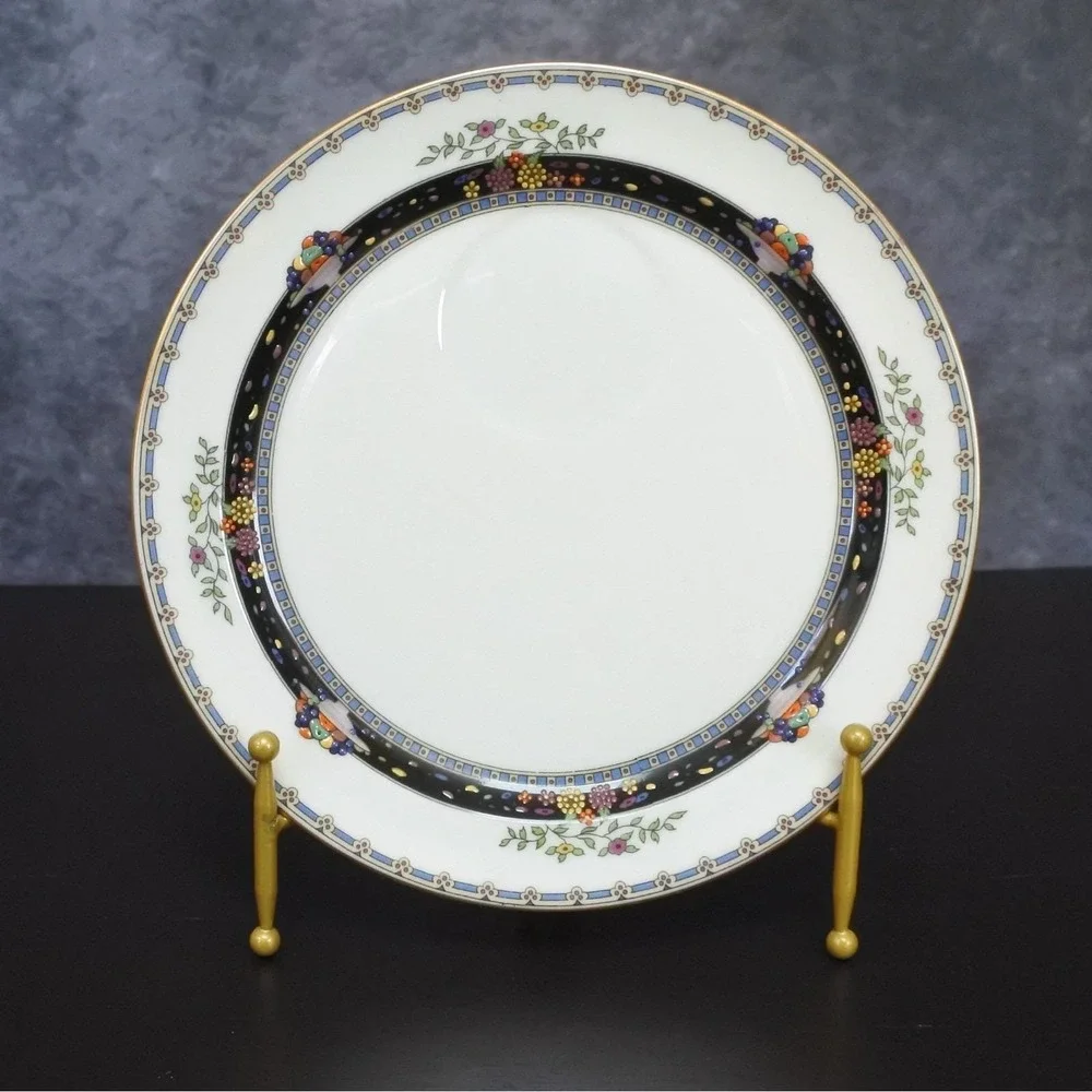 Rare Vintage Lenox Coronado Pattern Porcelain Snack Plate Set x 6
